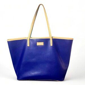 EUC Coach Blue and Cream Tote Bag